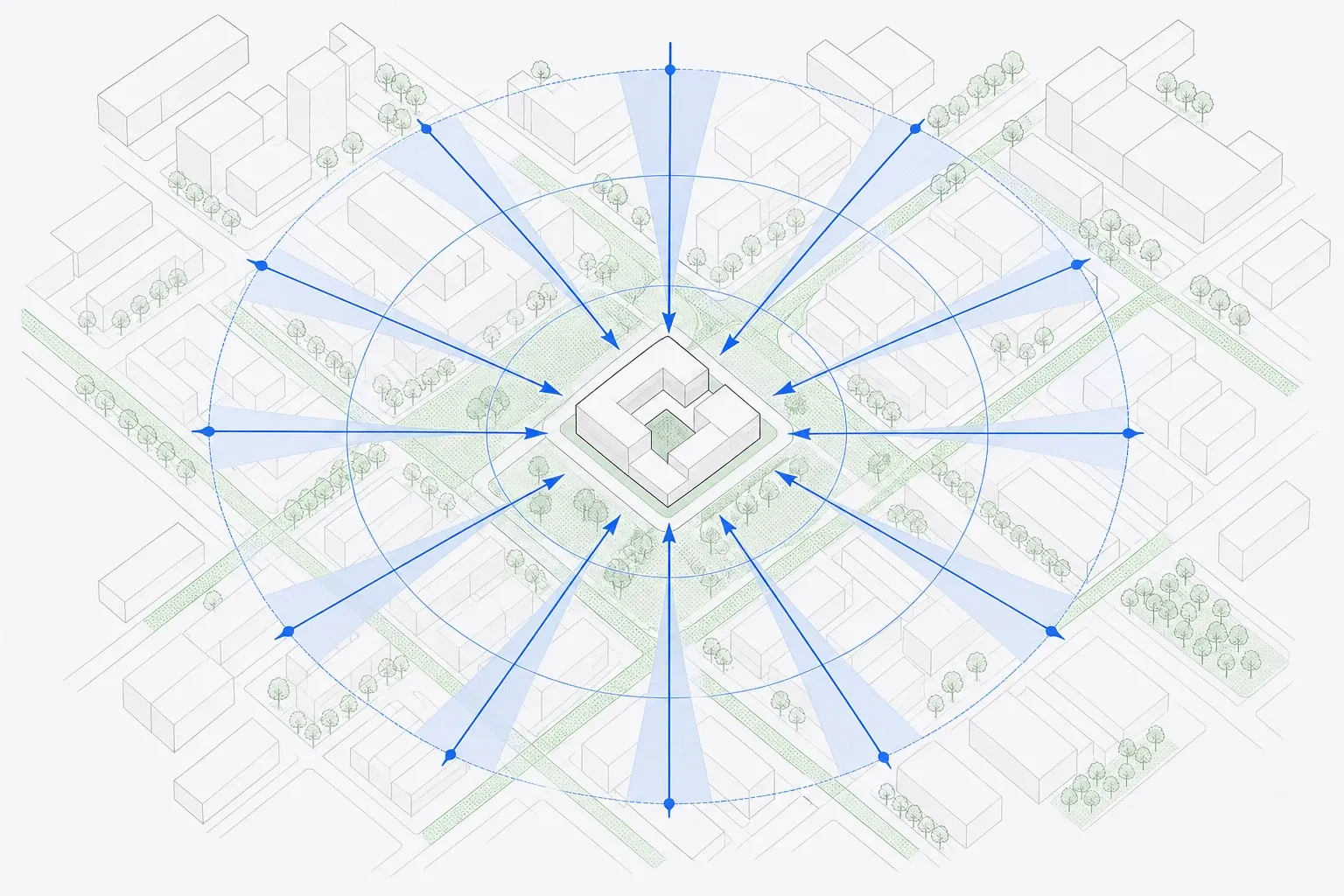 Wind rose and the twelve sector solves that feed the yearly assessment